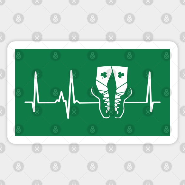 Irish Dance Heartbeat Funny St Patrick's Day Gift Women Girls Sticker by HCMGift